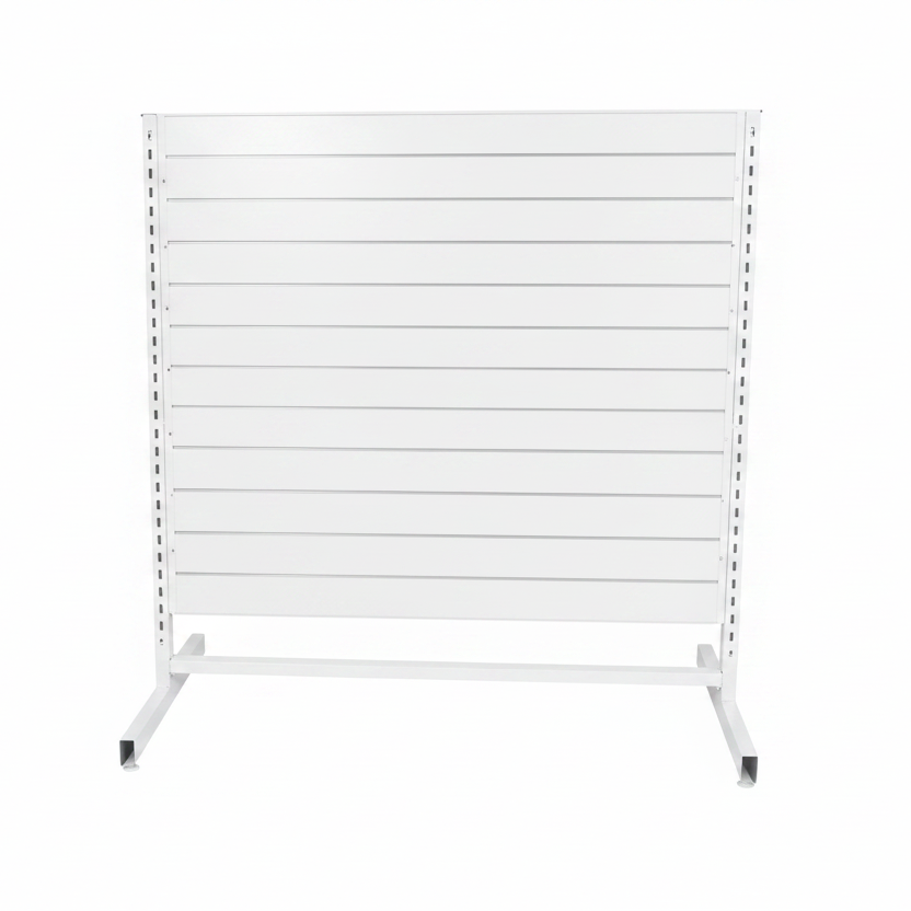 Paneelinen gondoli, kaksipuolinen, standard-paneeli, valkoinen. L127 x S76 x K147 cm
