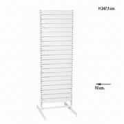 Paneligondoli, kaksipuolinen, standardipaneeli, valkoinen. L67 x S76 x K247 cm