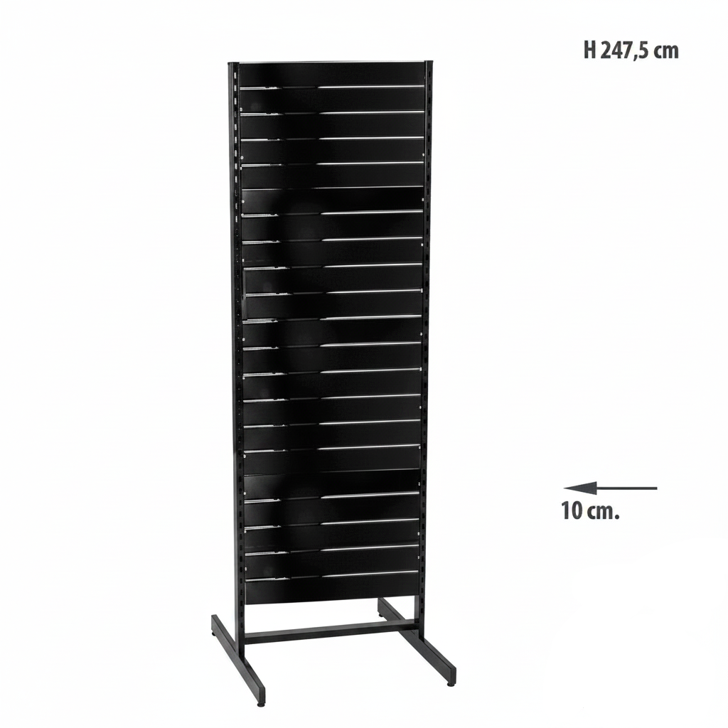 Panelgondoli, kaksipuolinen, standardipaneeli, musta. musta, B67 x D76 x H247 cm