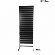 Panelgondol, enkeltsidet, standard panel, sort. Sorte lister. B67 x D40,5 x H217 cm