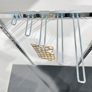 Euro-koukku, 12 mm koristeputkelle, galvanoitu, 15 cm