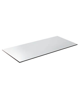 Klar glashylde 88 x 27 cm til U-bøjlestang