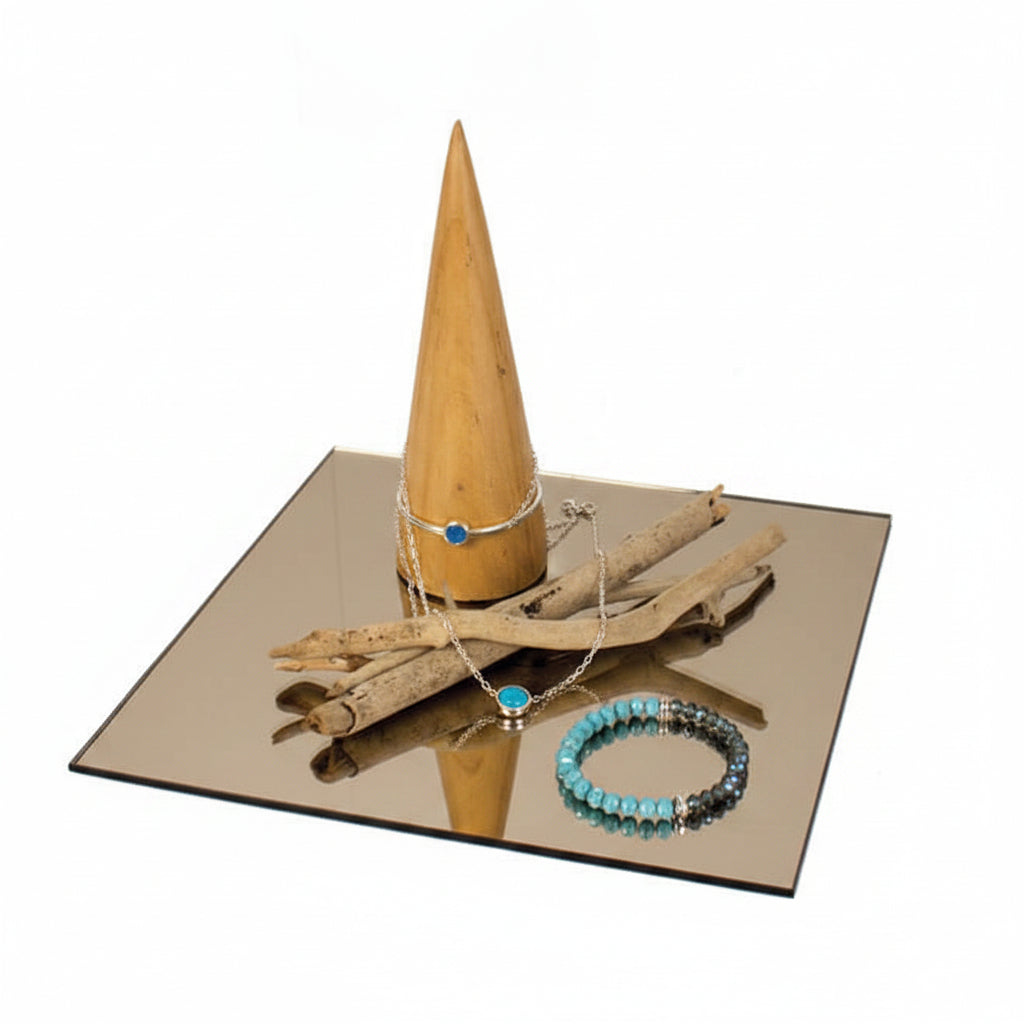 Smykkedisplay i bronze spejl