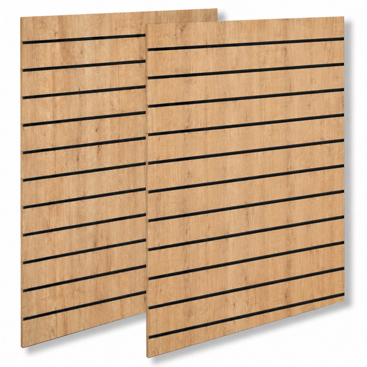 Urapaneeli - vakio ( 120 x 240 cm.) - tammi-look, mustat alumiinilistat