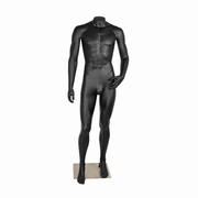 Herremannequin, model D med bøjet arm og fleksibel hovedløsning, sort. Standard