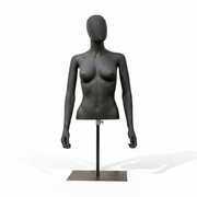 Dametorso til borddisplay. Sort plast