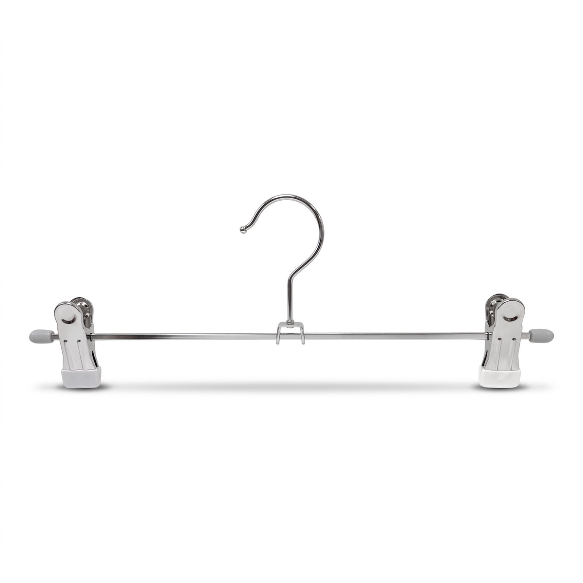 Klipsihenkari, metallinen henkari (L 30 cm.) - 100 kpl. Valkoinen. Housuhenkari