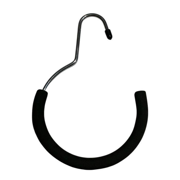 Pyyhekehä, K20 cm. Ø 12 cm mustalla vaahtomuovilla, kromi.