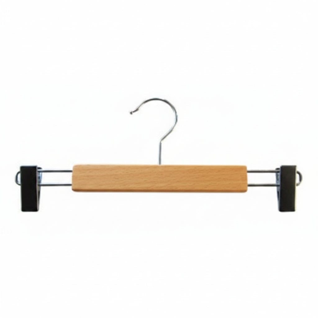 Buksebøjle m/ klemmer, natur med krom krog, 30 cm