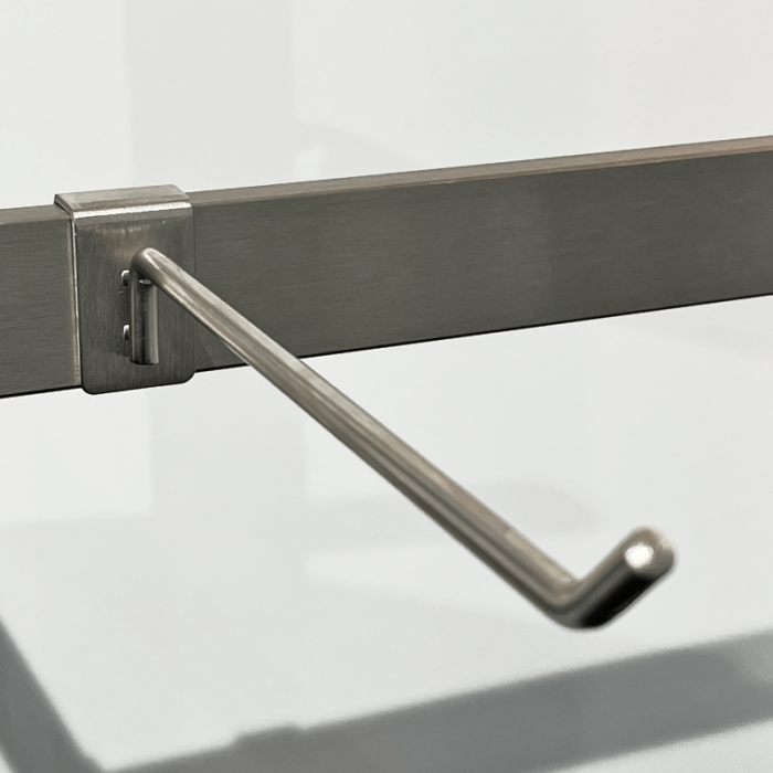 Varekrog, til 12 mm dekostang, Børstet satin, 20 cm. B-MT