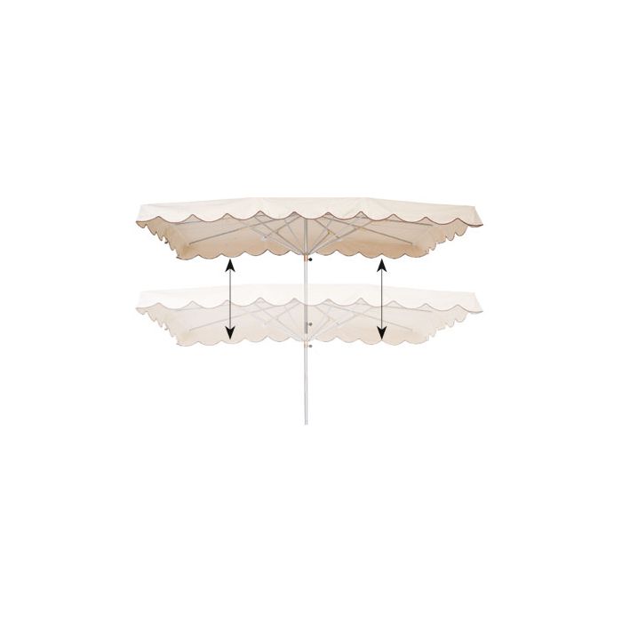 Markkinasivu, raakavalkoinen. 4 x 3 m. K 270 cm.