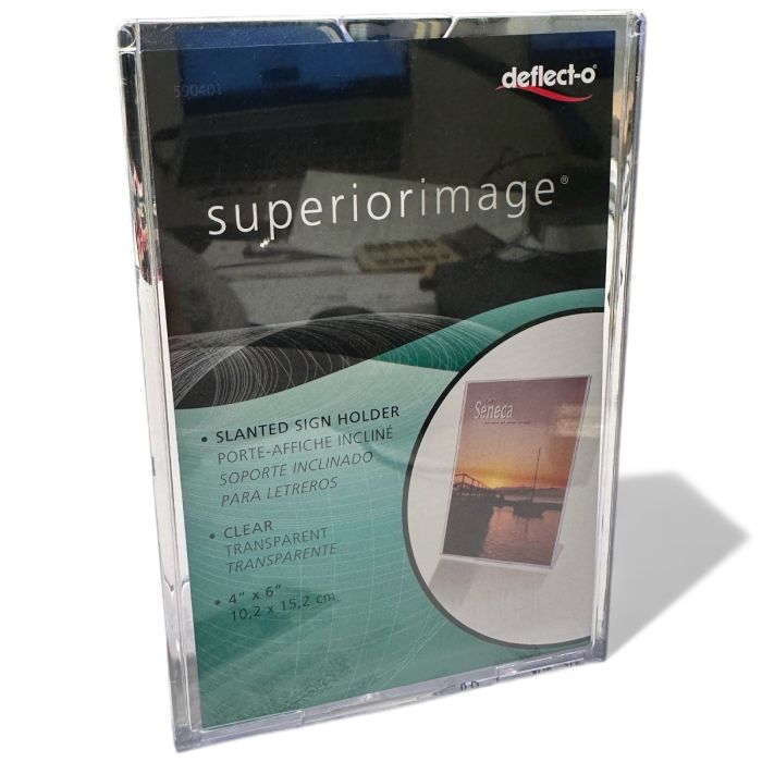 Kylttitelintin, A6 korkea, viisto, akryyli, 10 x 15 cm