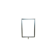 Kylttiteline. Metalli A4 m/m10 mm kierteellä. Kromi