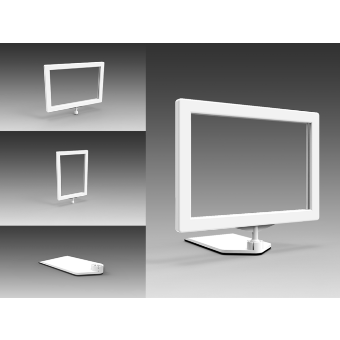 Kylttitelinpitäjä. A7 magneettijalkaisella. VALKOINEN