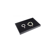 Smykkebakke 1 rum. 35 x 24 x 3 cm. Sort Flock