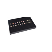 Smykkebakke til ringe, huller. Sort Flock