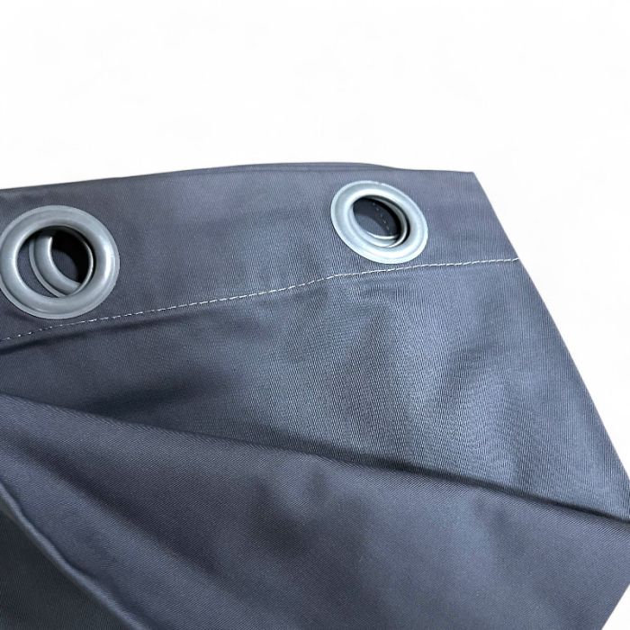 Verho, vaaleanharmaa sametti renkailla Ø40 mm L 196 X L 135 cm ( 4 cm alas rengaskeskukseen )