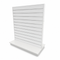Gondol, dobbeltsidet, hvid, B124 x D61 x H132 cm. Rilleafstand 10 cm. Inkl. hjul