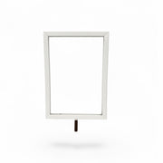 Skilteramme, A5, metal, hvid