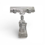 Clear Grip, kyltinpidike, leveällä puristimella, kirkas akryyli, K10 cm