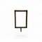 Skilteramme, A6, metal, lak.