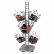 Flight kaareva torni, jossa 6 metallikoria – titaaninvärinen, B95 x H165 cm