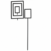 Skilteforlænger sort, 70 cm. M/ 8 mm. Gevind. Joystativ.