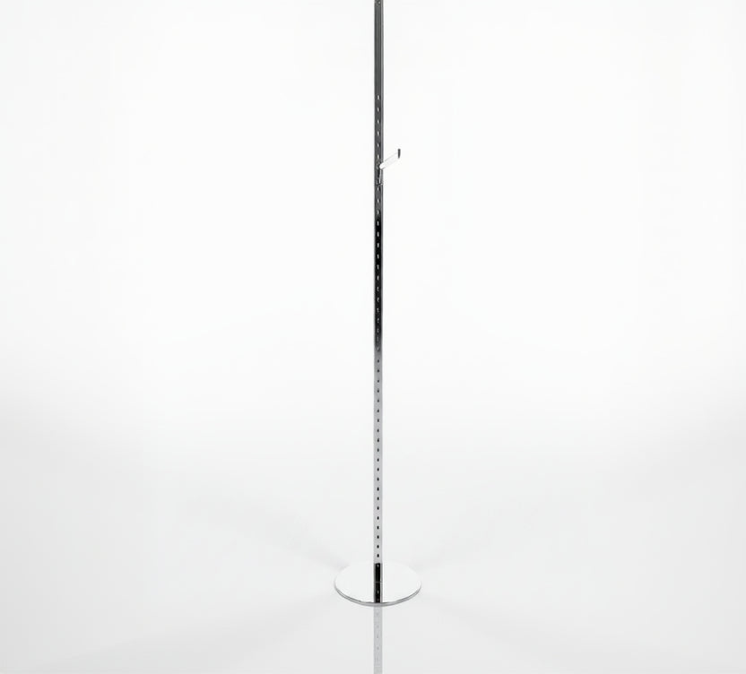 Ikkuna-/pylväsnäyttö etukiinnityksellä. 40 mm, H226 cm. Kromi
