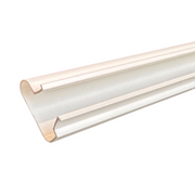 List/rillipaneeli muovi - Valkoinen, PVC, 120 cm