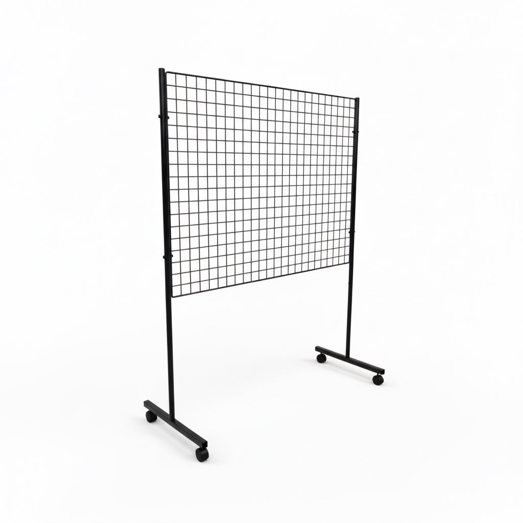 Sort gittergondol med gittermål 90 x 120 cm