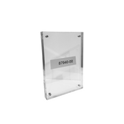 Magnetisk skilteholder, A6, B 10,5 x D 1,5 x H 15 cm, klar akryl
