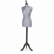 Torino, damegine, sølv, lang krop, 3-fod i træ, shaker top