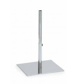 Jalka torsolle, teleskooppinen, matala, kromi, nelikulmainen levy, K20-55 cm, Elite torso (sarja 5200)