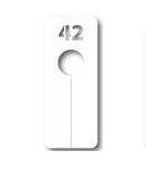 Pitkä valkoinen koonjaottaja, koko 42