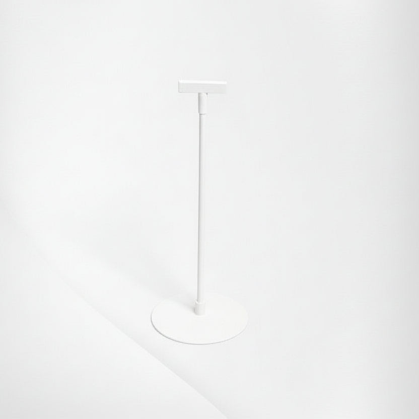 Skilteholder. Plastfod m/stang. Fast højde 33 cm. Hvid