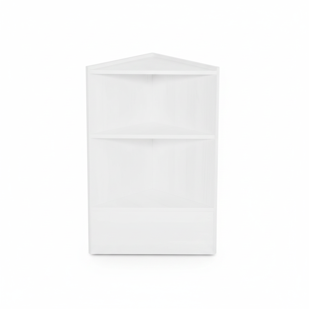 Slimline Disk, hjørnemodul, inkl. 1 hylde, hvid, D46 x B46 x H96 cm.