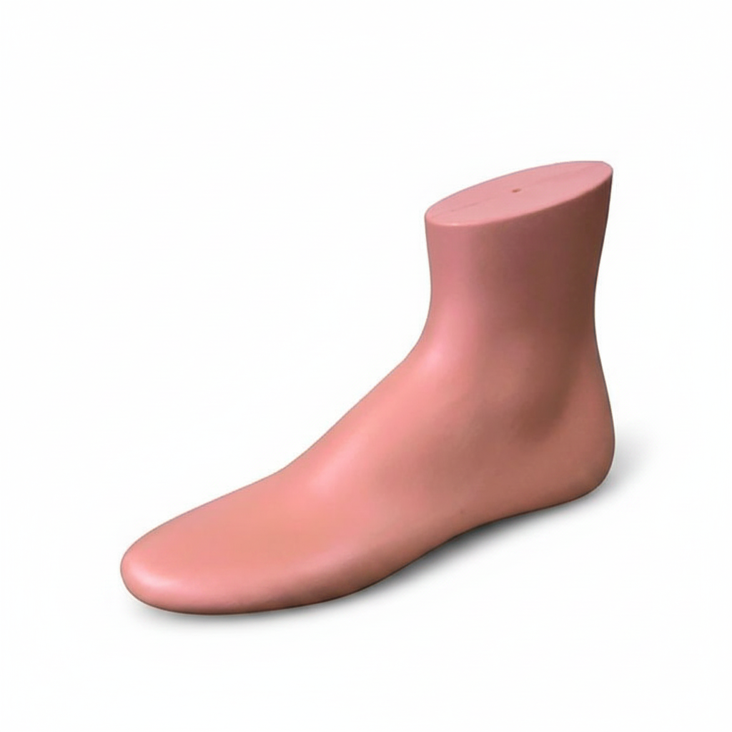 Strømpefod Dame. Nude plast, stående