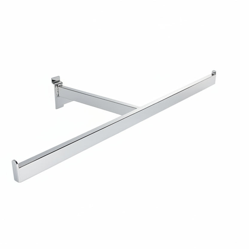 T-pöytäkiinnike paneelille, kromi, L60 x S26 cm