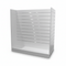 H-gondol, hvid, med 10 cm rilleafstand, 124,6 x 60 x H132 cm inkl. hjul