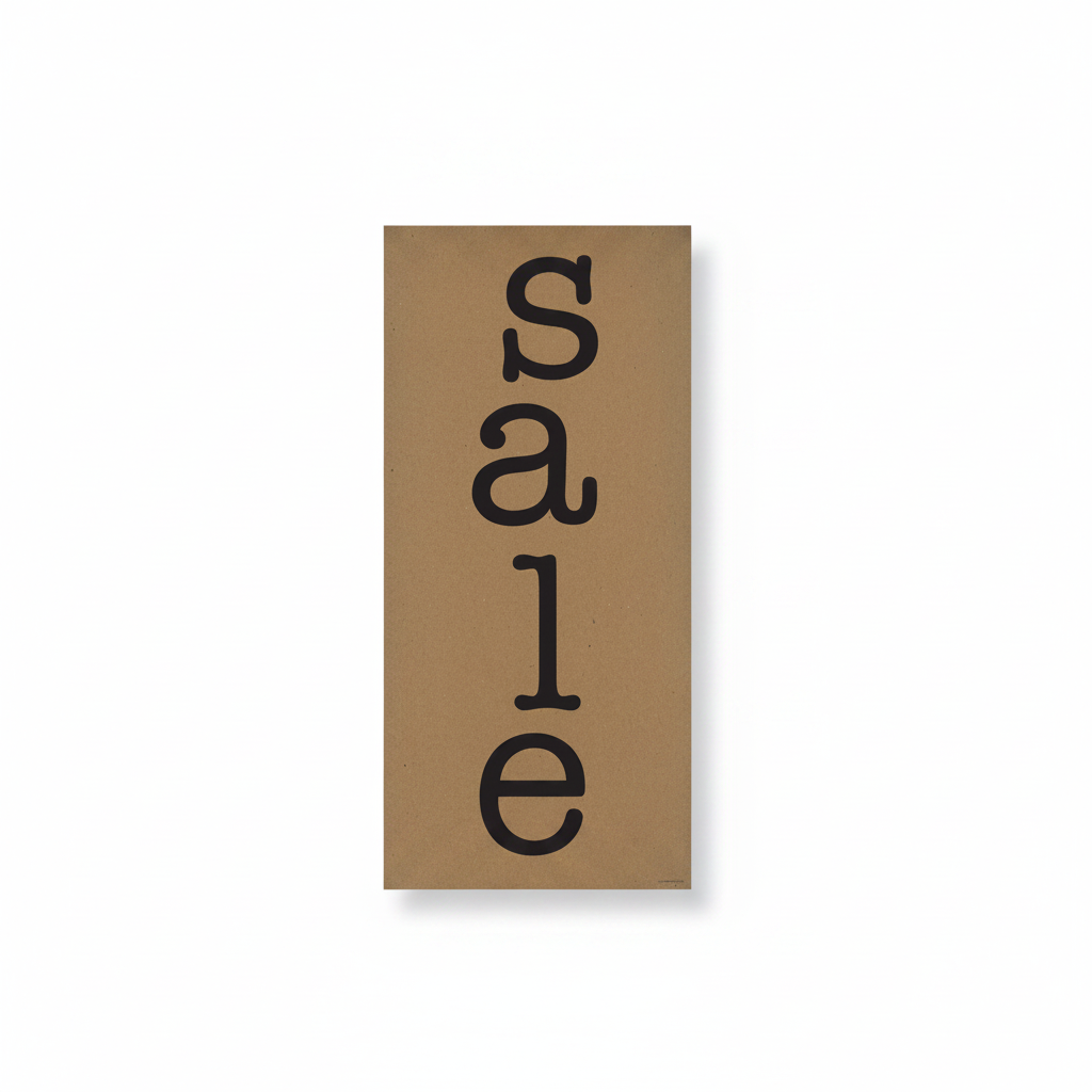 Plakat. Sale, brun kraft, 30 x H64