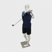 Urheilunaisten mallinukke, golf - valkoinen
