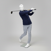 Sport-miessumiesmalli, golf - valkoinen