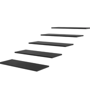 Melaminhylde,(Let tekstur) lige, sort, 18 mm, 91 x 37 cm. (kun i pakker af 5 stk.)