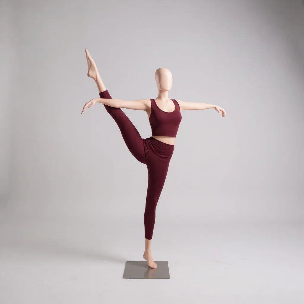 Yoga-naiskivijalka, fitness/yoga - valkoinen. Yksi jalka