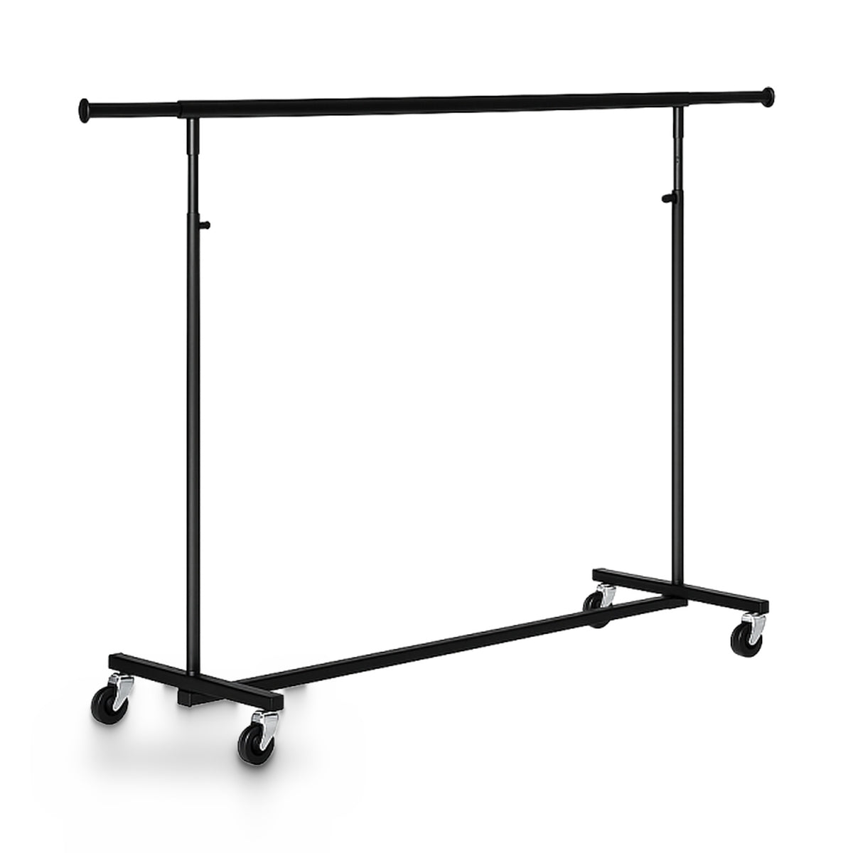 Konfektionsstativ - Ekstra bred, sort - Luksus. B 150-210(bøjleudtræk) x H130-200 cm.