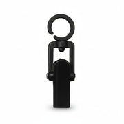 SuperSellerS 5 cm black plastic scarf clip with a swivel hook for organizing accessories like gloves and belts