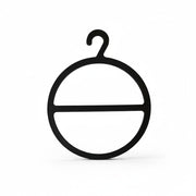 SuperSellerS black plastic scarf ring hanger, 10 cm diameter, for retail store display