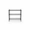 SuperSellerS black wire shelving unit with three tiers, measuring 91cm wide and 90cm high for versatile storage.