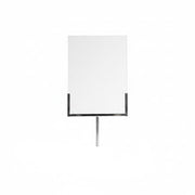 SuperSellerS A4 sign holder in chrome with clear plexiglass display for round retail stands