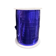 SuperSellerS metallic navy blue gift ribbon on a 250m spool, 10mm wide for decorative gift wrapping.